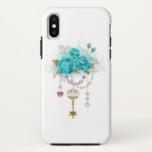 Turquoise Roses with Keys Case-Mate iPhone Case