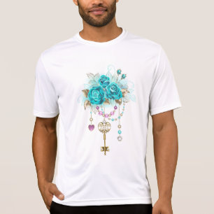 Turquoise Roses with Keys T-Shirt