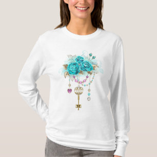 Turquoise Roses with Keys T-Shirt
