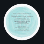 Turquoise Round Watercolor Wedding Invite<br><div class="desc">Trendy and stylish Watercolor Wedding Invitation with a circle brushed watercolor look turquoise background. This elegant and modern invite is easy to customise with your wedding details. For more customisation options,  click on the Customise It button.</div>