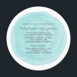 Turquoise Round Watercolor Wedding Invite<br><div class="desc">Trendy and stylish Watercolor Wedding Invitation with a circle brushed watercolor look turquoise background. This elegant and modern invite is easy to customise with your wedding details. For more customisation options,  click on the Customise It button.</div>