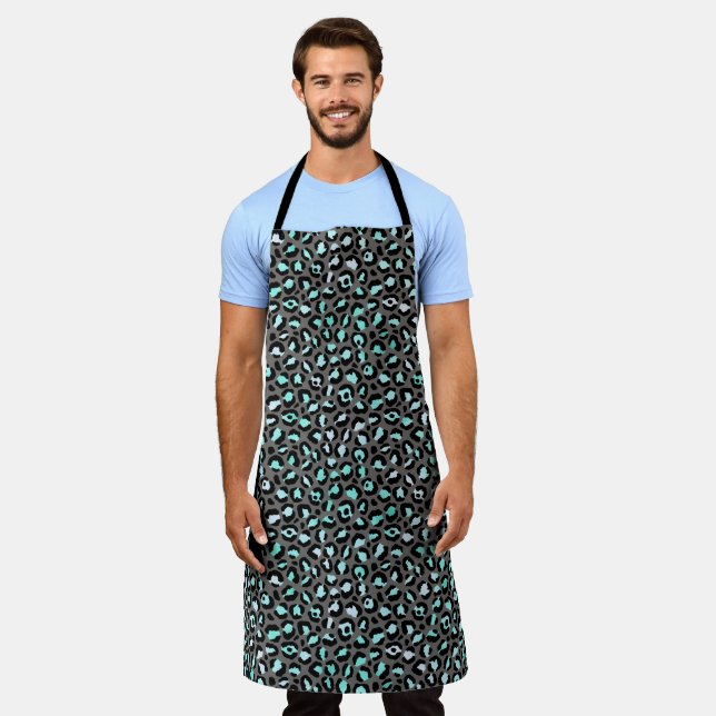 Turquoise Safari Series Design 11 Apron (Worn)