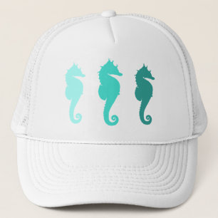 Turquoise Sea Horse Herd Hat
