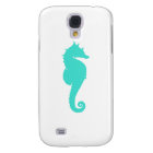 Turquoise Sea Horse on White