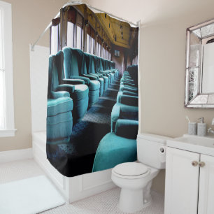 Turquoise Seats Shower Curtain