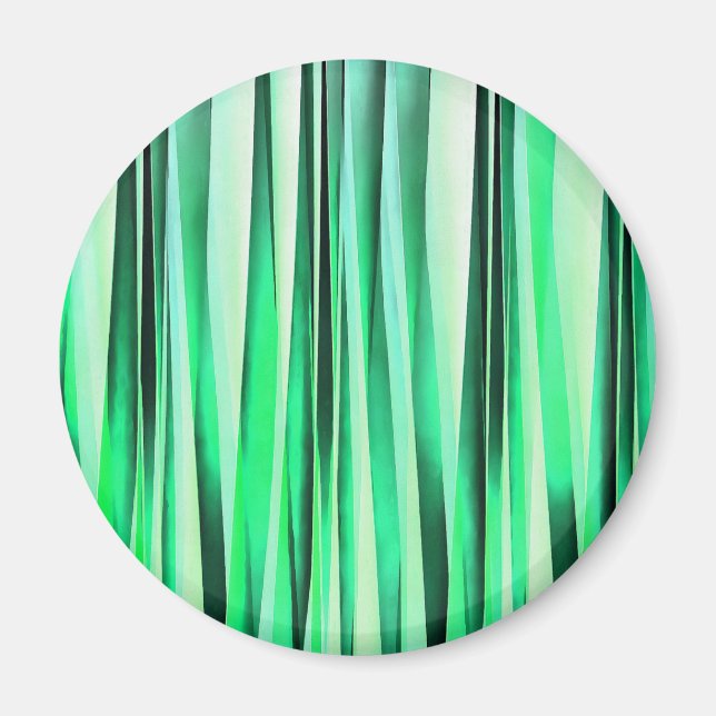 Turquoise Serenity Stripy Pattern Magnet (Front)
