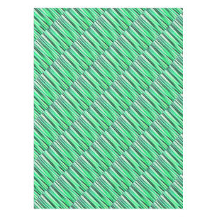 Turquoise Serenity Stripy Pattern Tablecloth