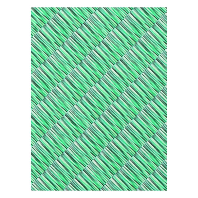 Turquoise Serenity Stripy Pattern Tablecloth (Front)