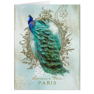 Turquoise Shabby Peacock