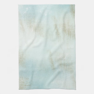 Turquoise Shabby Peacock Tea Towel