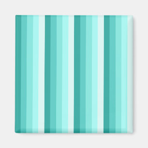 Turquoise shadow stripes magnet