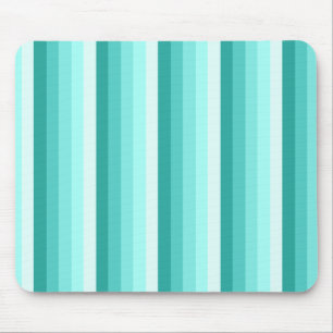 Turquoise shadow stripes mouse pad