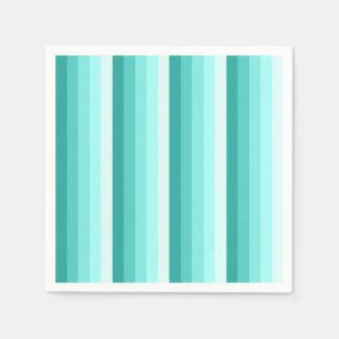 Turquoise shadow stripes napkin