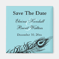 Turquoise Shake your Tail Feathers Save the Date