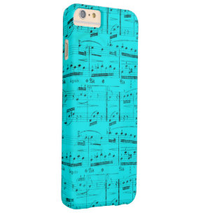 Turquoise Sheet Music Barely There iPhone 6 Plus Case