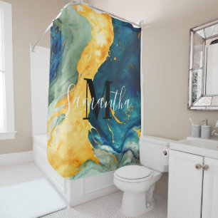 Turquoise Shower Curtain