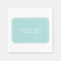 Turquoise Simply Elegant Paper Napkins