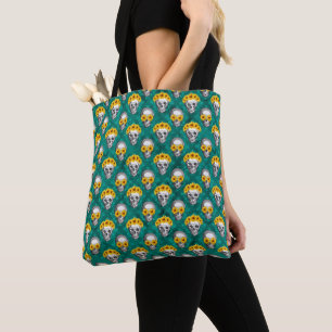 Turquoise Skulls and Sunflower Series Design 10 Tote Bag