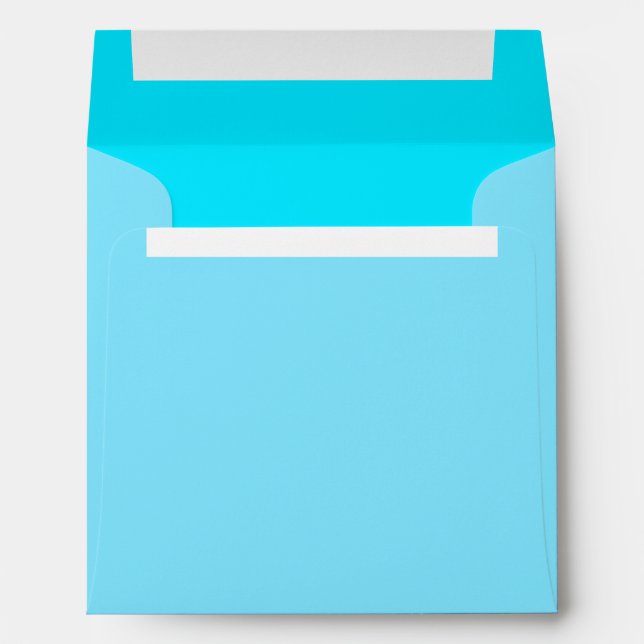 Turquoise Sky Blue Colour Customise This! Envelopes (Back (Bottom))