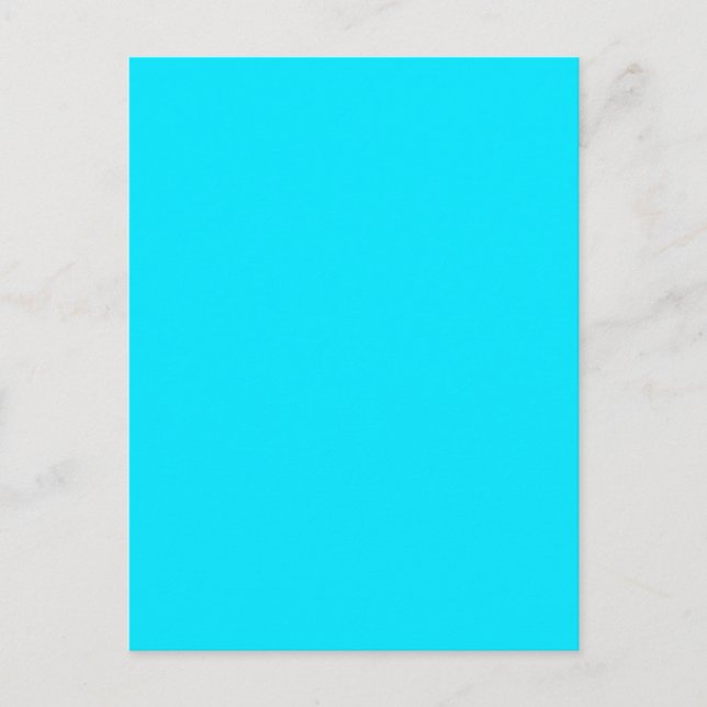 Turquoise Sky Blue Colour Customise This Postcard (Front)