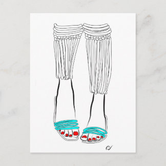 Turquoise Slippers Postcard