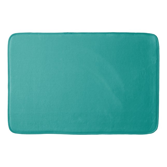 Turquoise Solid Colour Bath Mat (Front)