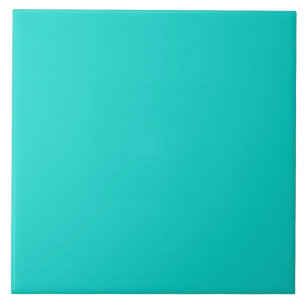 Turquoise solid colour tile