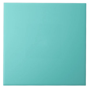 Turquoise solid colour tile