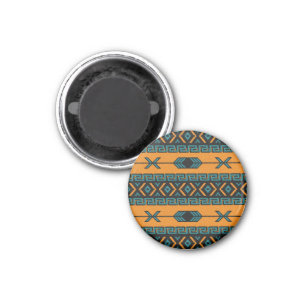 Turquoise Southwestern Tribal Aztec Pattern Magnet