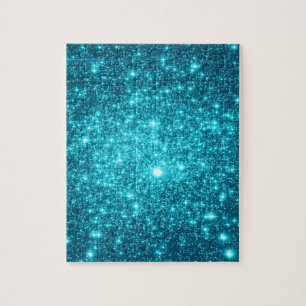 Turquoise Sparkle Jigsaw Puzzle