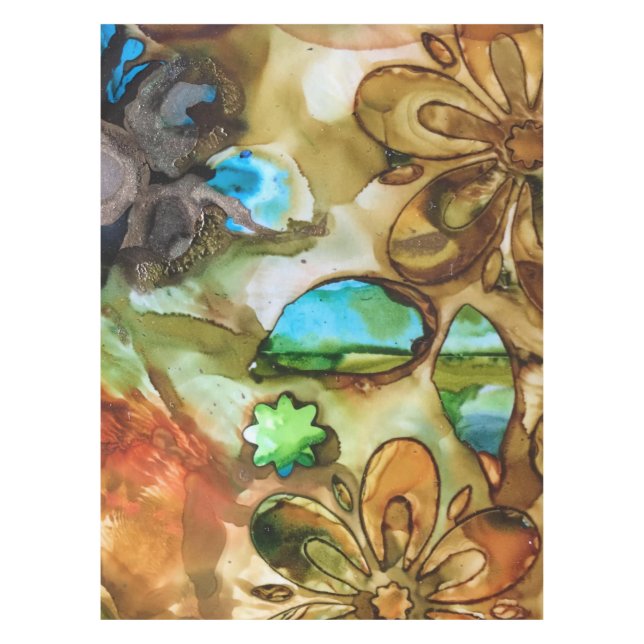 Turquoise Splash Table Cloth (Front)