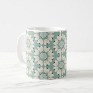 Turquoise spring flowers coffee mug