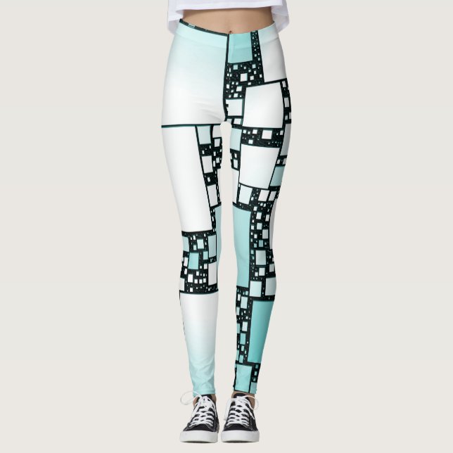 Turquoise Squared Leggings (Front)