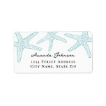 Turquoise Starfish Address Label<br><div class="desc"></div>