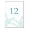 Turquoise Starfish Table Number Cards