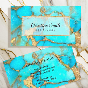 turquoise stone background business card