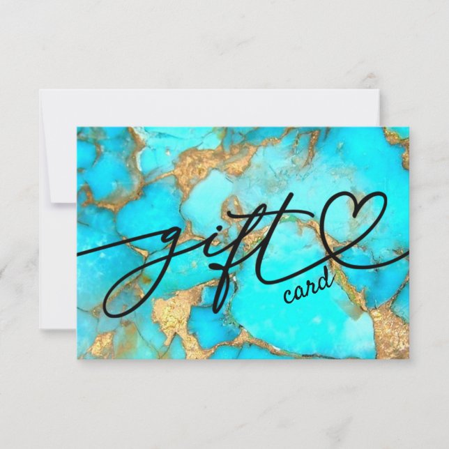 turquoise stone gift certificate (Front)