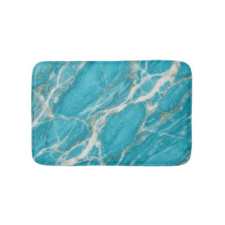 Turquoise Stone Marble Elegant Clean Style Bath Mat