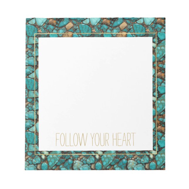 Turquoise Stones  Notepad (Front)