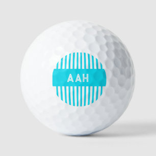 Turquoise Striped Golf Balls