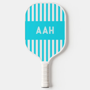 Turquoise Striped Pickleball Paddle