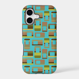 Turquoise Striped Rectangles