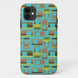 Turquoise Striped Rectangles Case-Mate iPhone Case