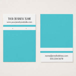Turquoise Stripee Earring Holder Display Cards