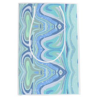 Turquoise Swirls gift bag customizable