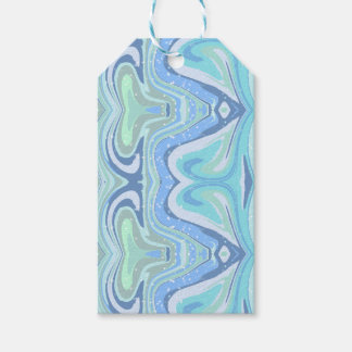 Turquoise Swirls gift tag customizable