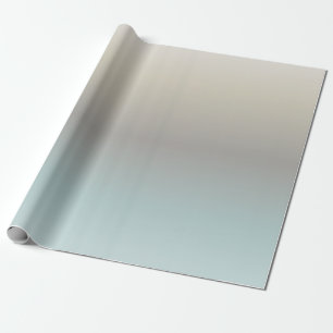 Turquoise Taupe Cream Gradient Wrapping Paper