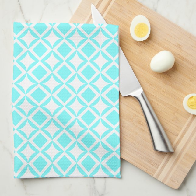 Turquoise Tea Towel (Quarter Fold)