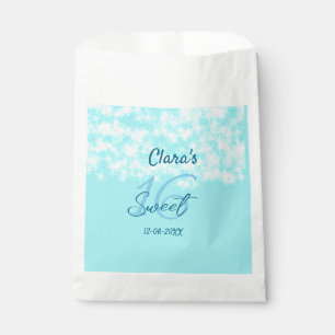 Turquoise teal agate sweet 16 birthday add name da favour bags