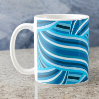 Turquoise Teal and Blue Swirled Ribbons